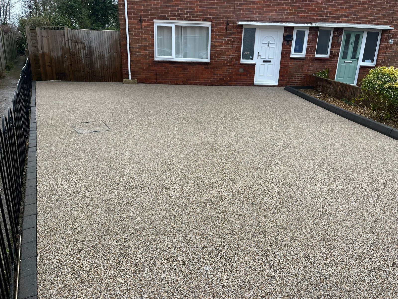 High-pressure exterior cleaning on Waterlooville home